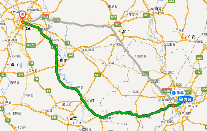 重庆和成都距离有多远?