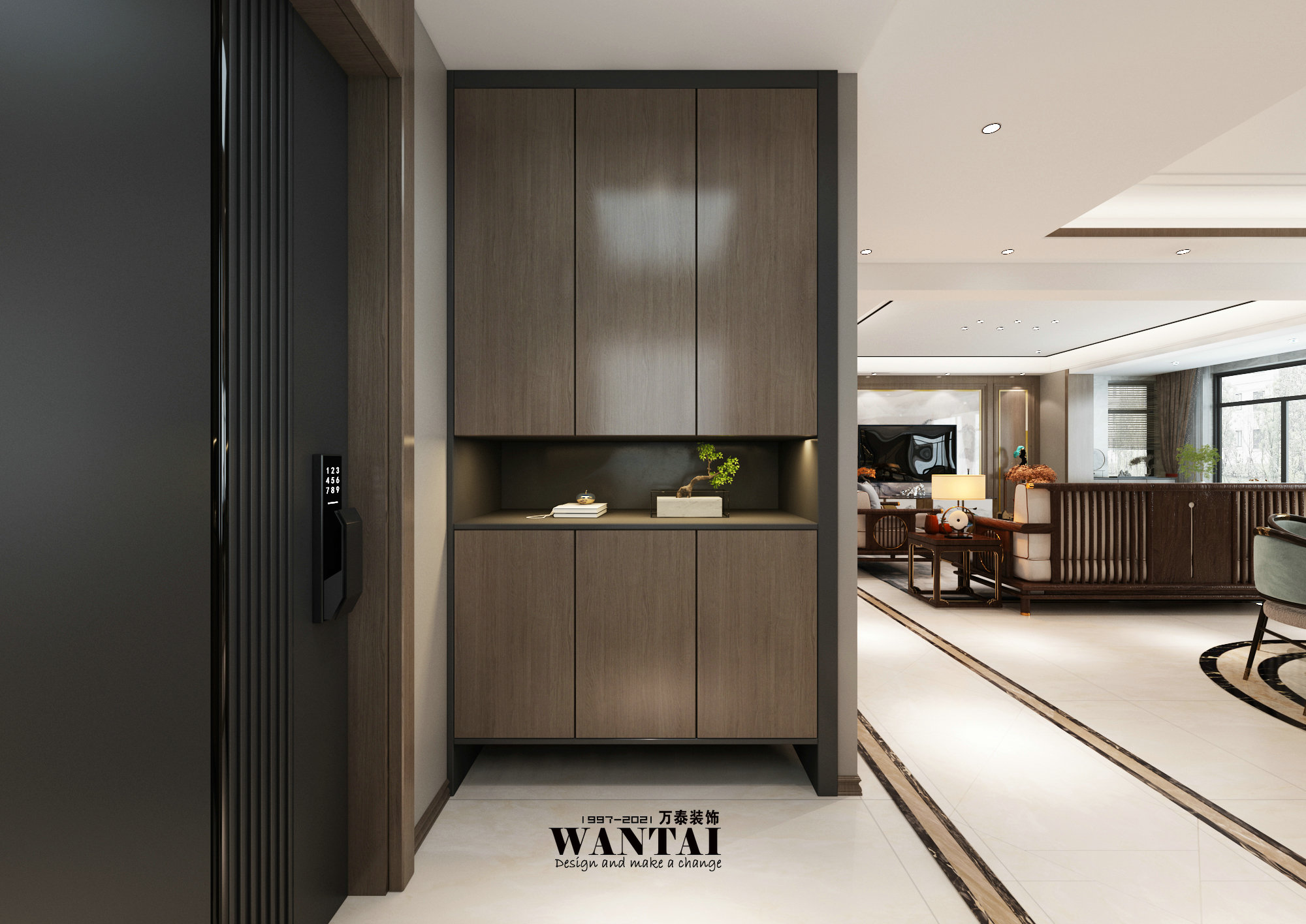 济宁梁山龙城公馆188平新中式装修效果图