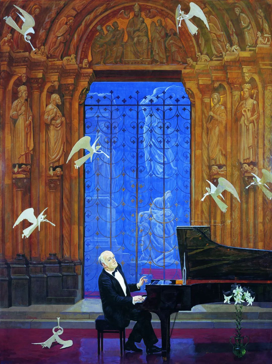 中国美术馆藏路德维希夫妇捐赠作品走进清华大学