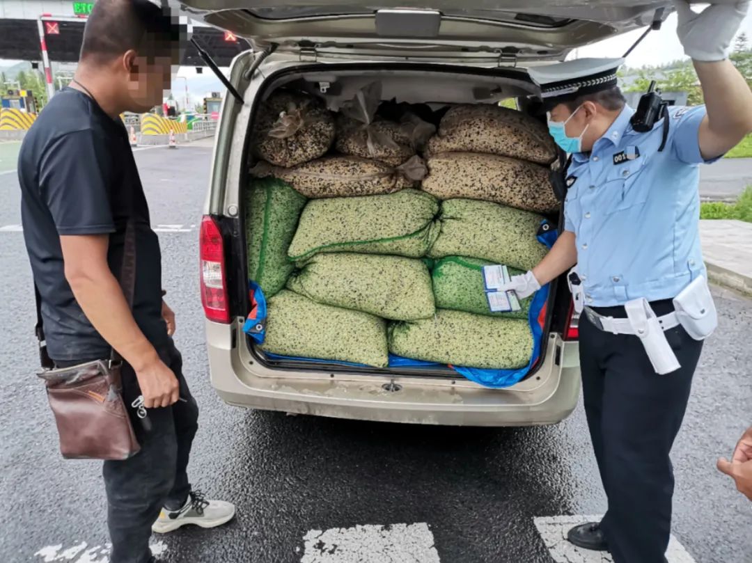 公安心向党 护航新征程 |面包车载货欲上高速,别让货物变"祸物"