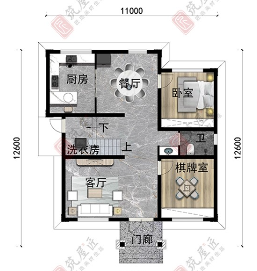 宅基地100平怎麼建二層?築屋匠11×12米簡歐別墅設計圖紙分享