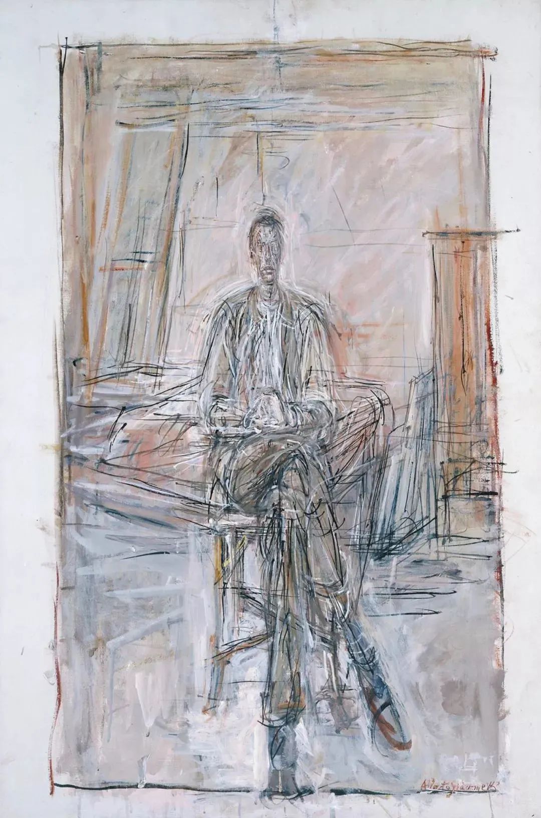 作品欣赏|关于阿尔贝托·贾科梅蒂用绘画和雕塑对抗死亡和孤独