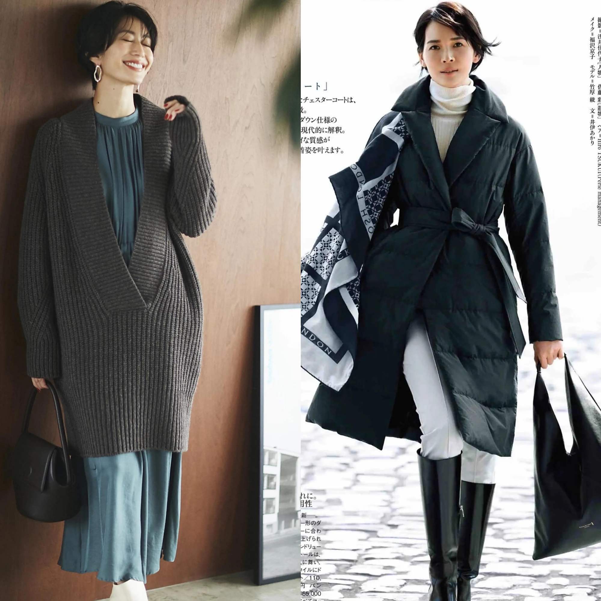 冬天衣服不必多!学学小姐姐日系穿搭,成熟优雅,冬天就该这么穿