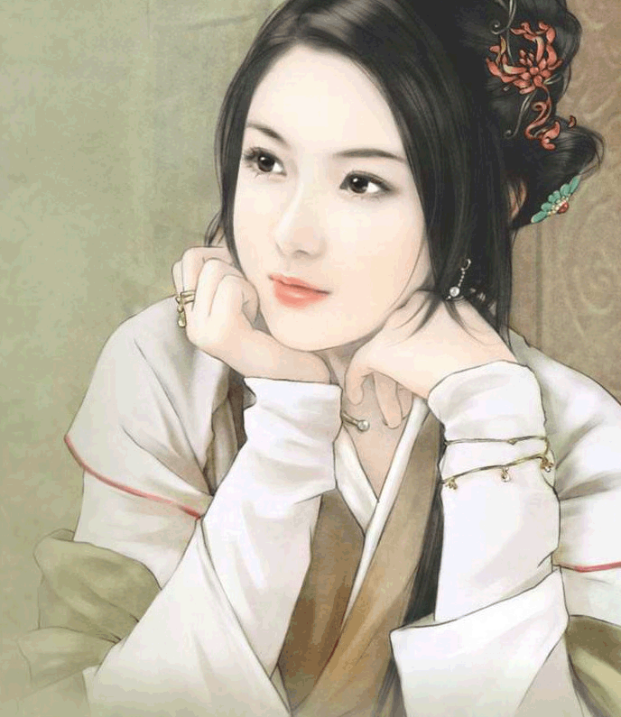 汉武帝的李夫人画像图片