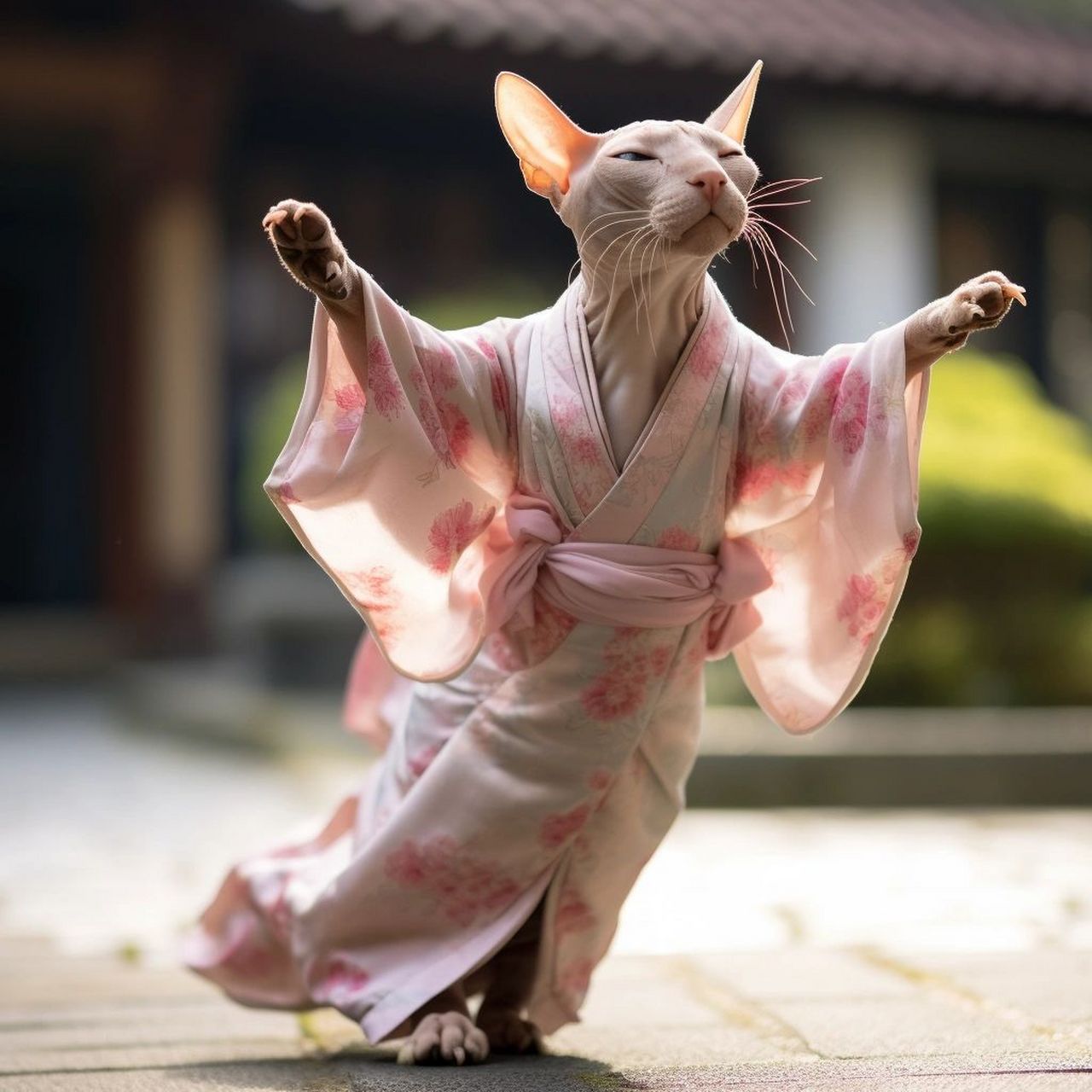 无毛猫穿汉服好像更是那么回事啊