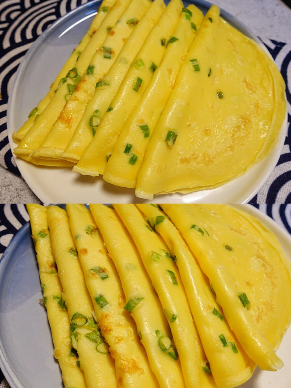 五分钟搞定香哭的葱花鸡蛋饼,不用揉面哦!  早上时间赶?没关系!