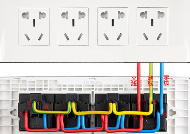 七孔插座的接法图图片