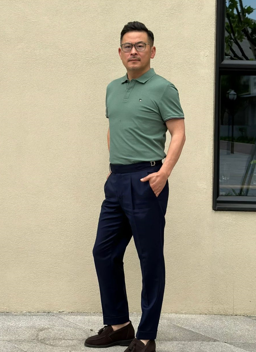 真正有品味的中年男人,夏天不会穿大裤子出门,看素人街拍就明白