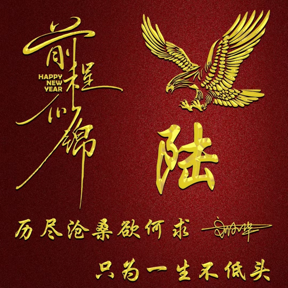 你该换姓氏头像了,前程似锦最新3d烫金个性签名头像,快来带走吧