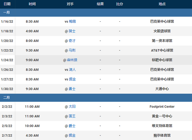 篮网队赛程表图片