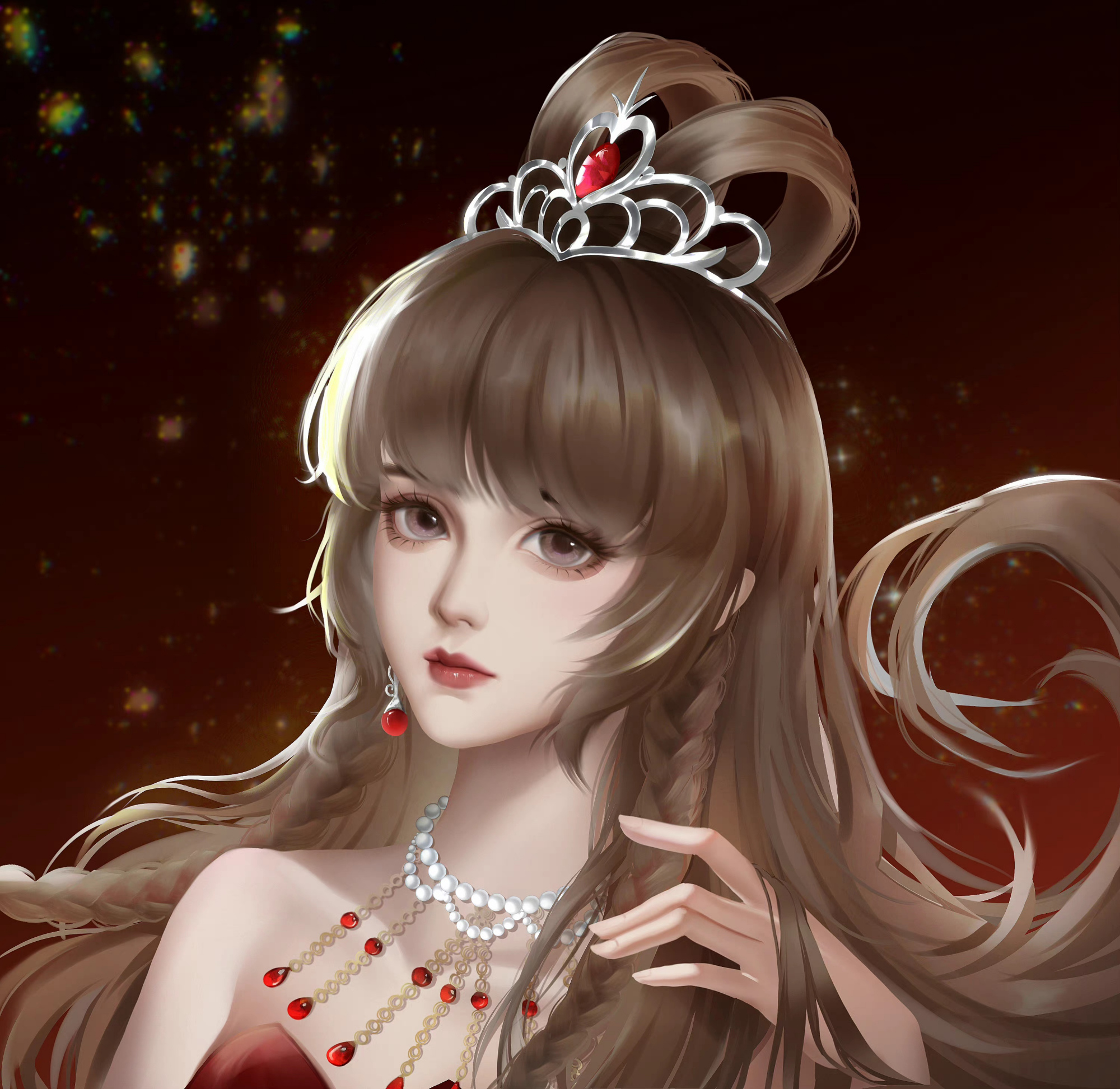 叶罗丽:王默同人图风格多变,日常服清纯可爱,皇冠配礼服太性感