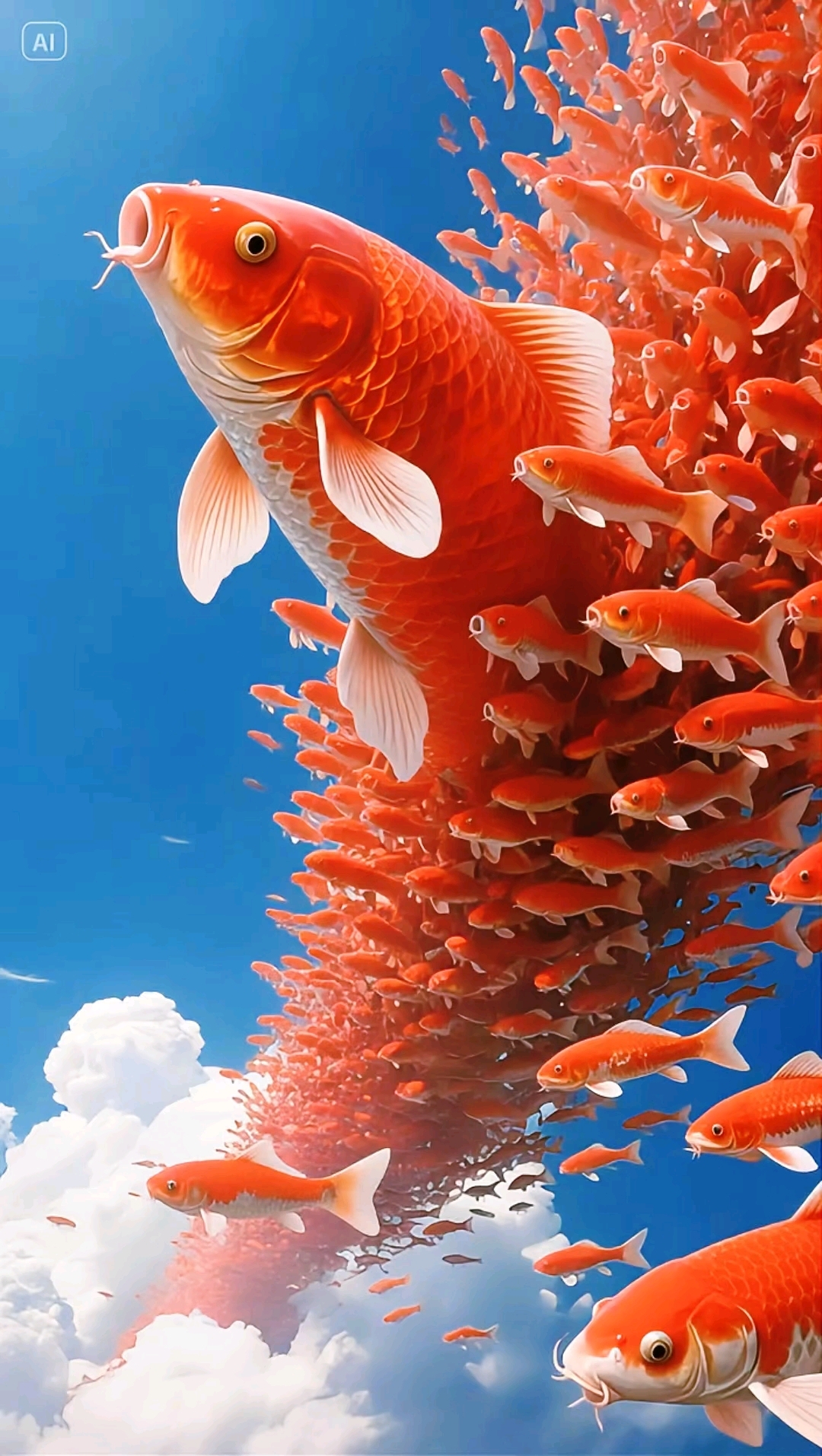 锦鲤鱼群#ai作品#感谢平台的支持#鸿运当头