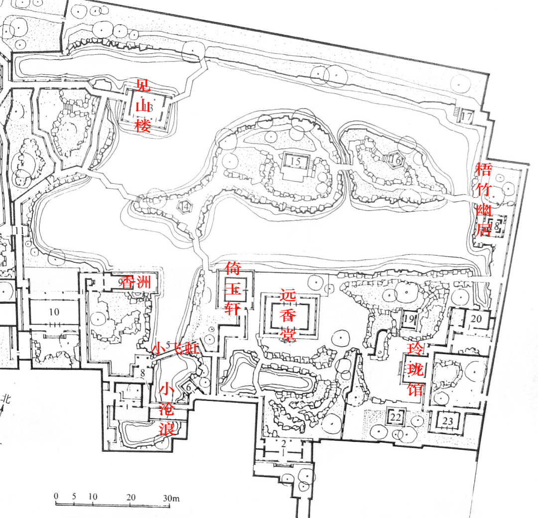 拙政园景点平面图图片