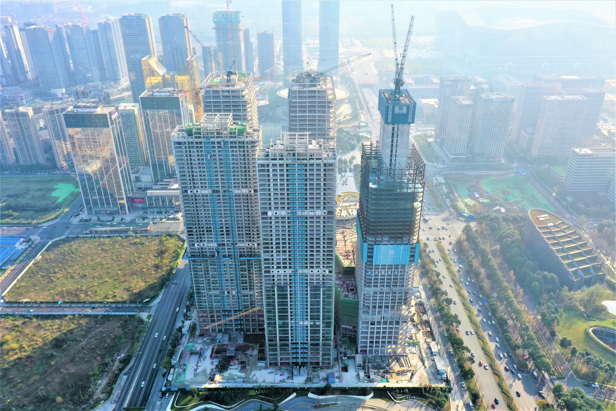 218米!金融城核心地标雏形初现