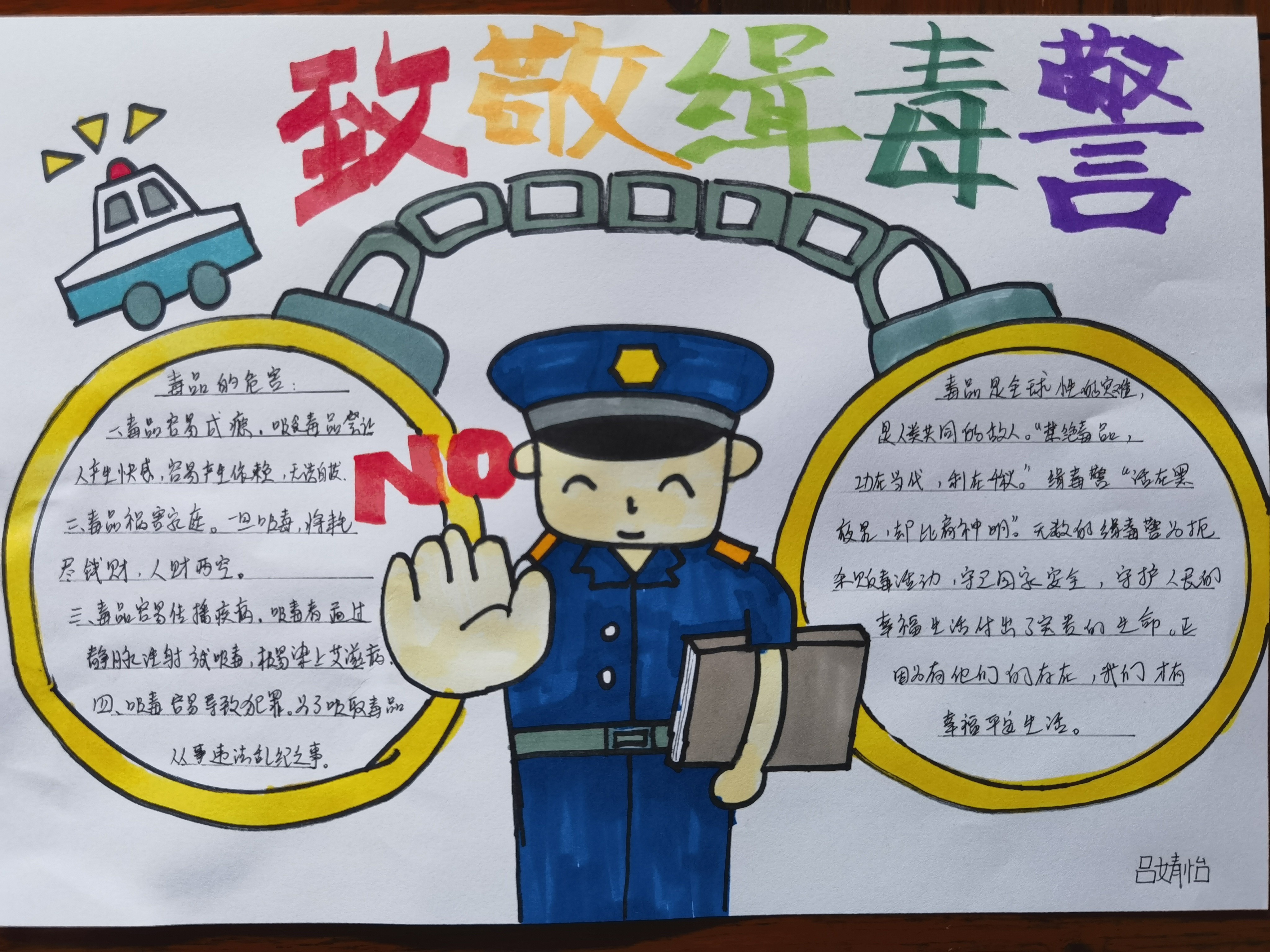 缉毒警察手抄报内容图片