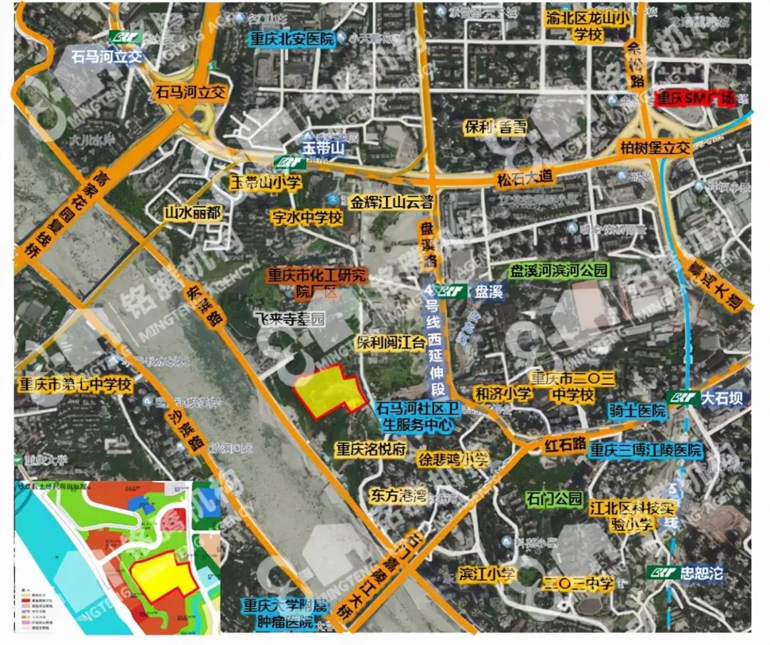 (大石坝组团g分区g18-1/06地块区位)