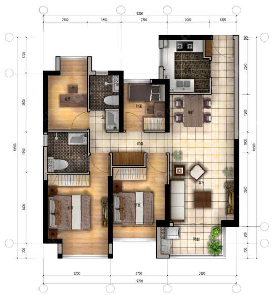鸽子笼再进化:90平,已经开始做四房了