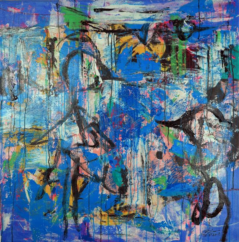 抽象艺术家周耀画作欣赏