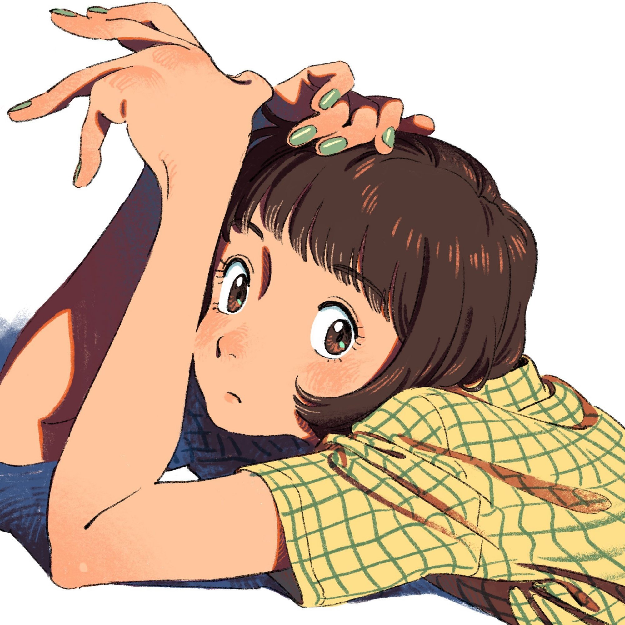 复古感的动漫美少女插画,第一眼就被惊艳到了