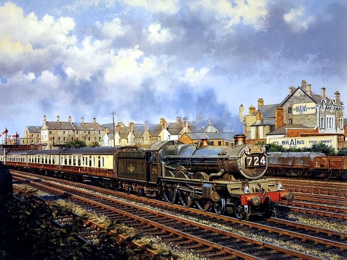 欧美手绘火车图集︱艺术名画