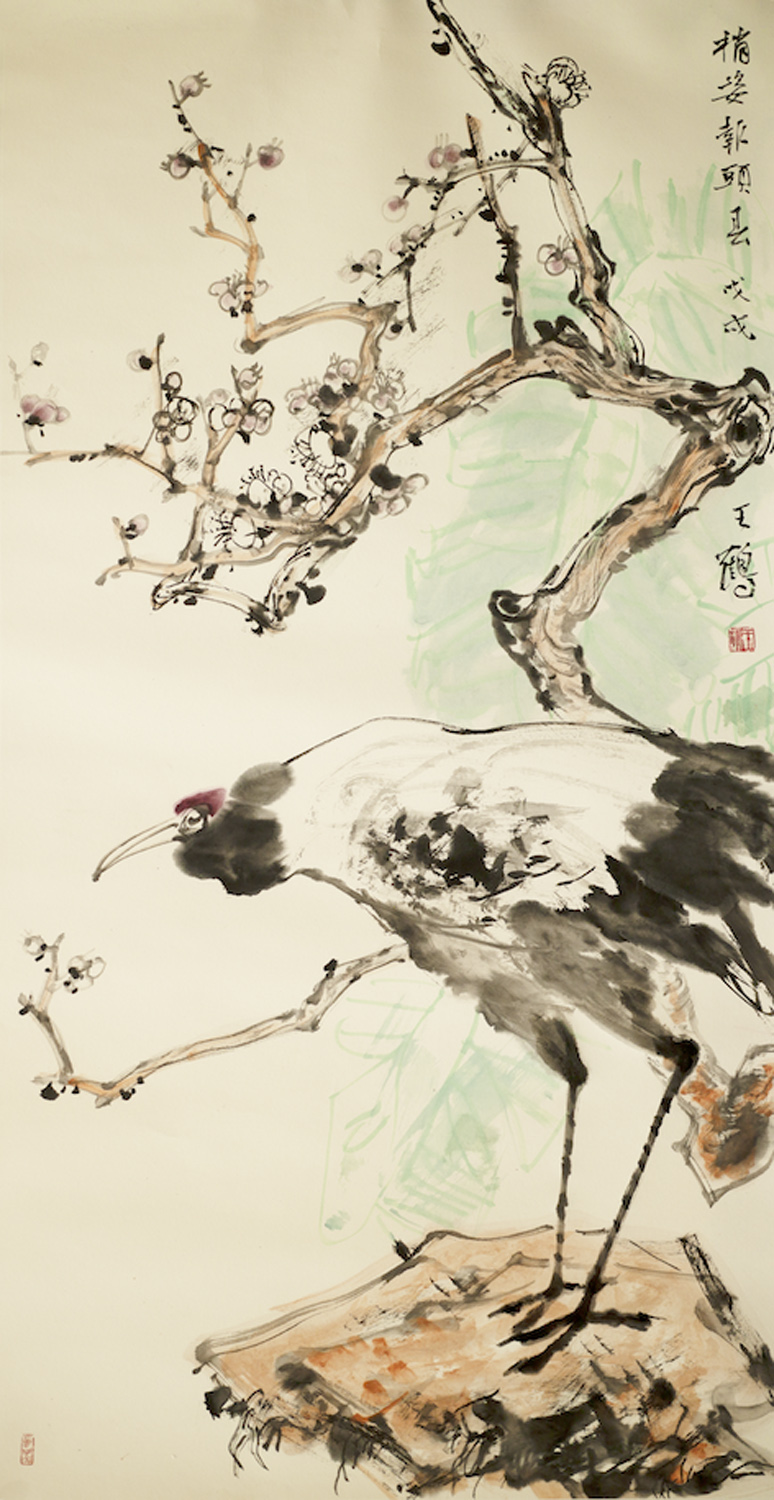 书画家王鹤先生水墨花鸟画赏析