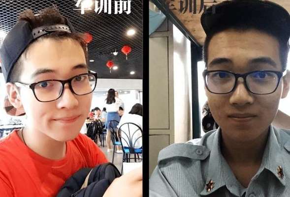 冷白皮转变成黑皮,学生"军训"前后对比照爆红,亲妈看了都迷糊