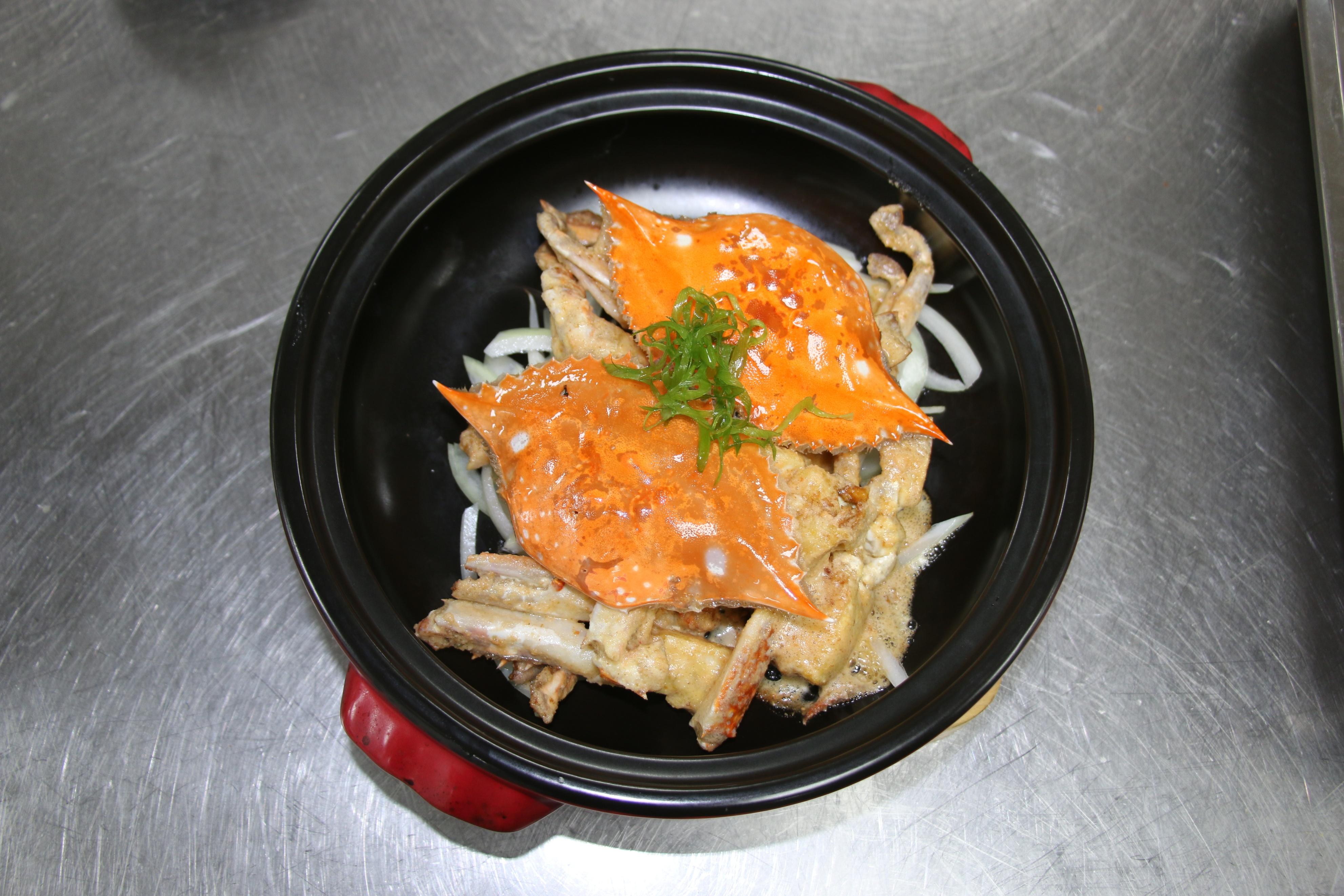 舌尖上的味蕾,太原上海饭店咸蛋黄焗蟹,是您不得不品尝的美味