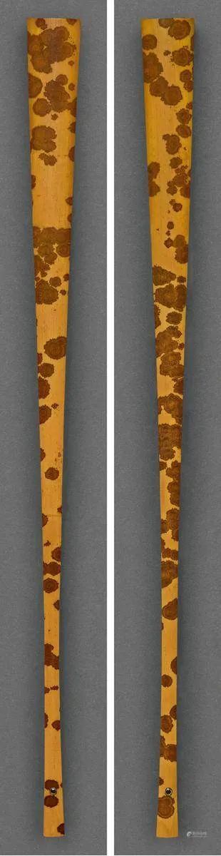 清晚期湘妃竹扇骨 扇骨 十六骨 (lot 0304)