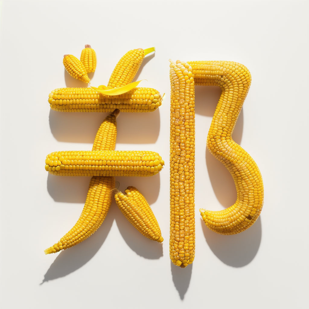 玉米做的姓氏头像,非常有创意和趣味性,你喜欢吗