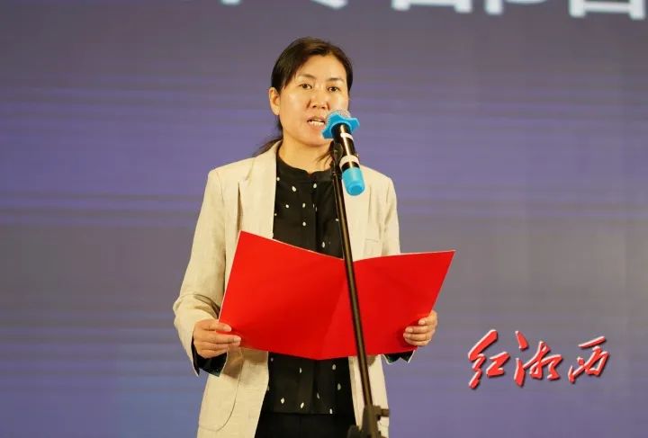 杨彦芳讲话.记者 彭博 摄