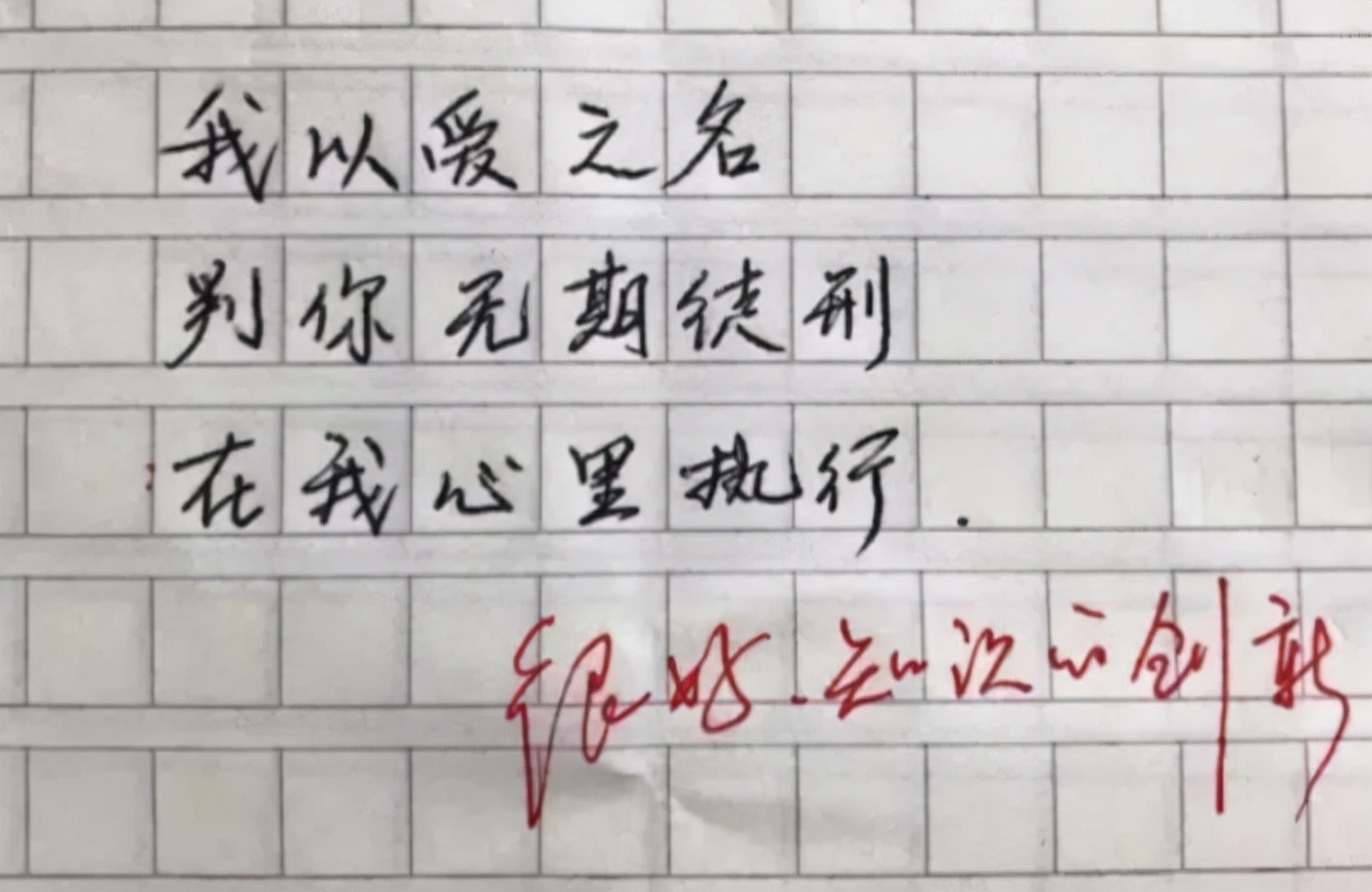 初中生学霸式情书走红