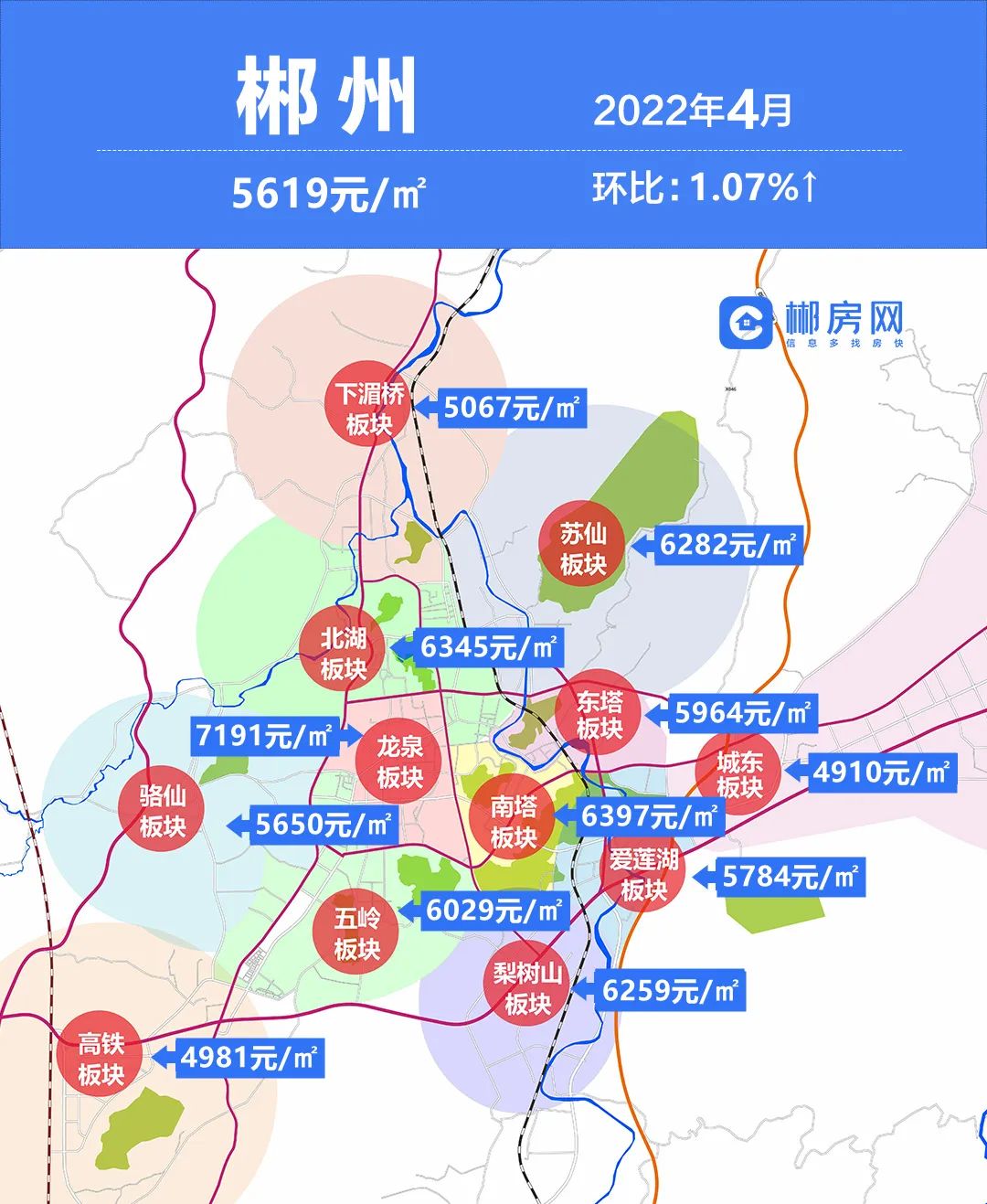 郴州五岭板块最新房价地图出炉!各大楼盘价格大摸底!