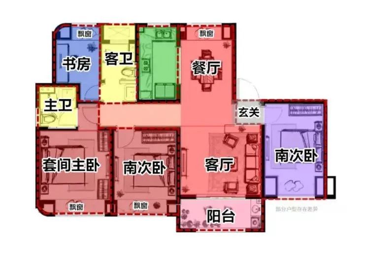 另一方面, 頤和公館建築面積約135㎡的戶型,確實稱得上非常優秀