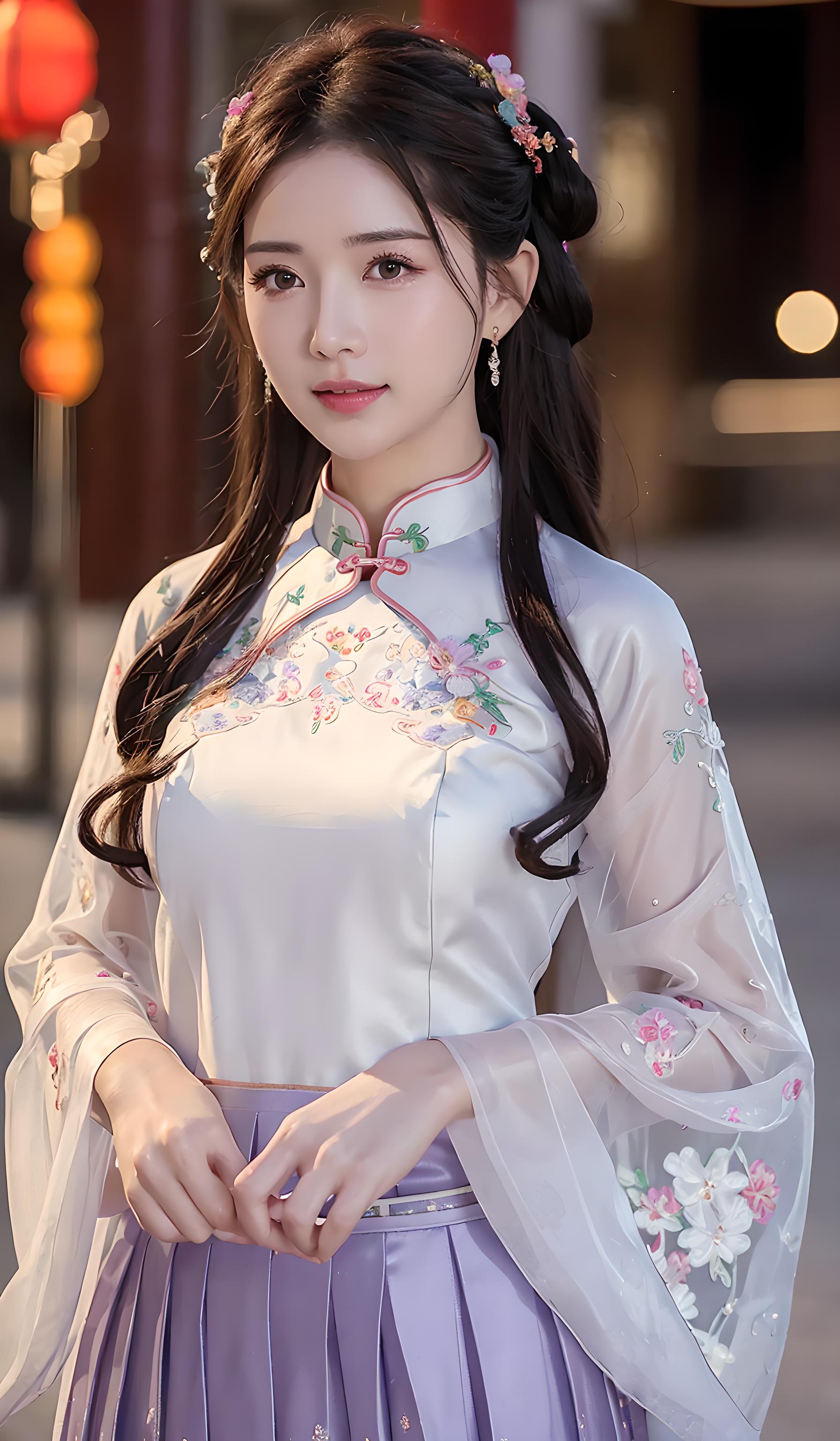 薰衣草味活泼少女:超精致细腻ai绘画美少女