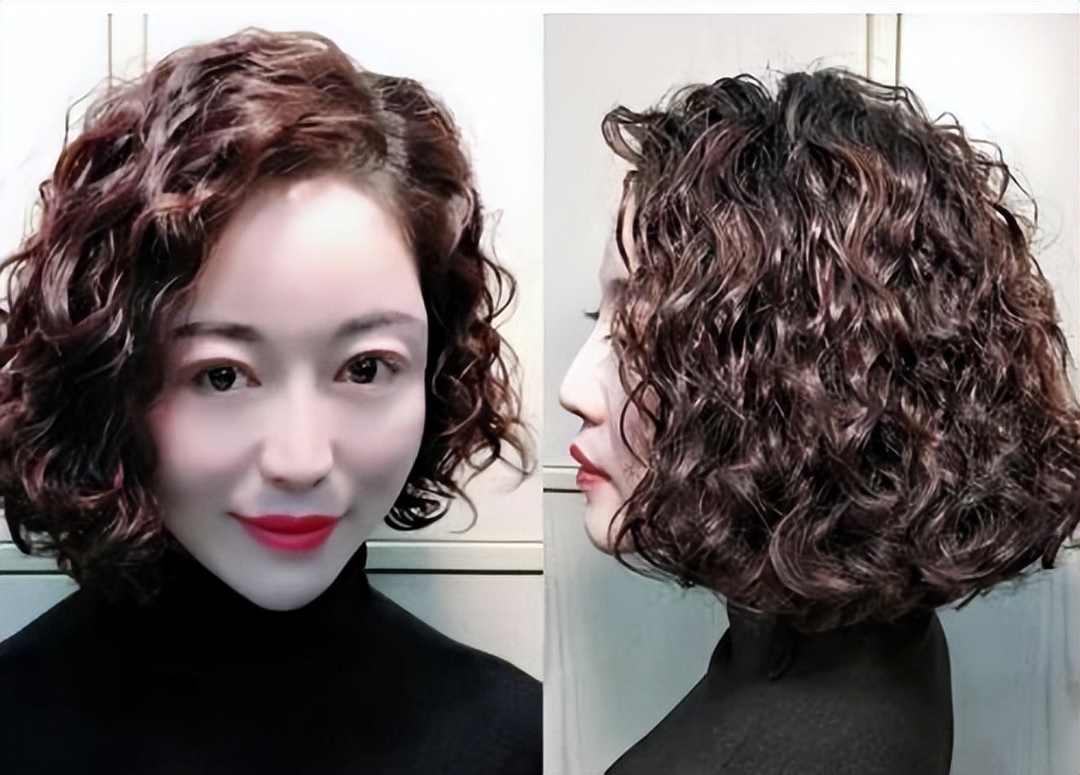 30一40岁女人烫发发型图片