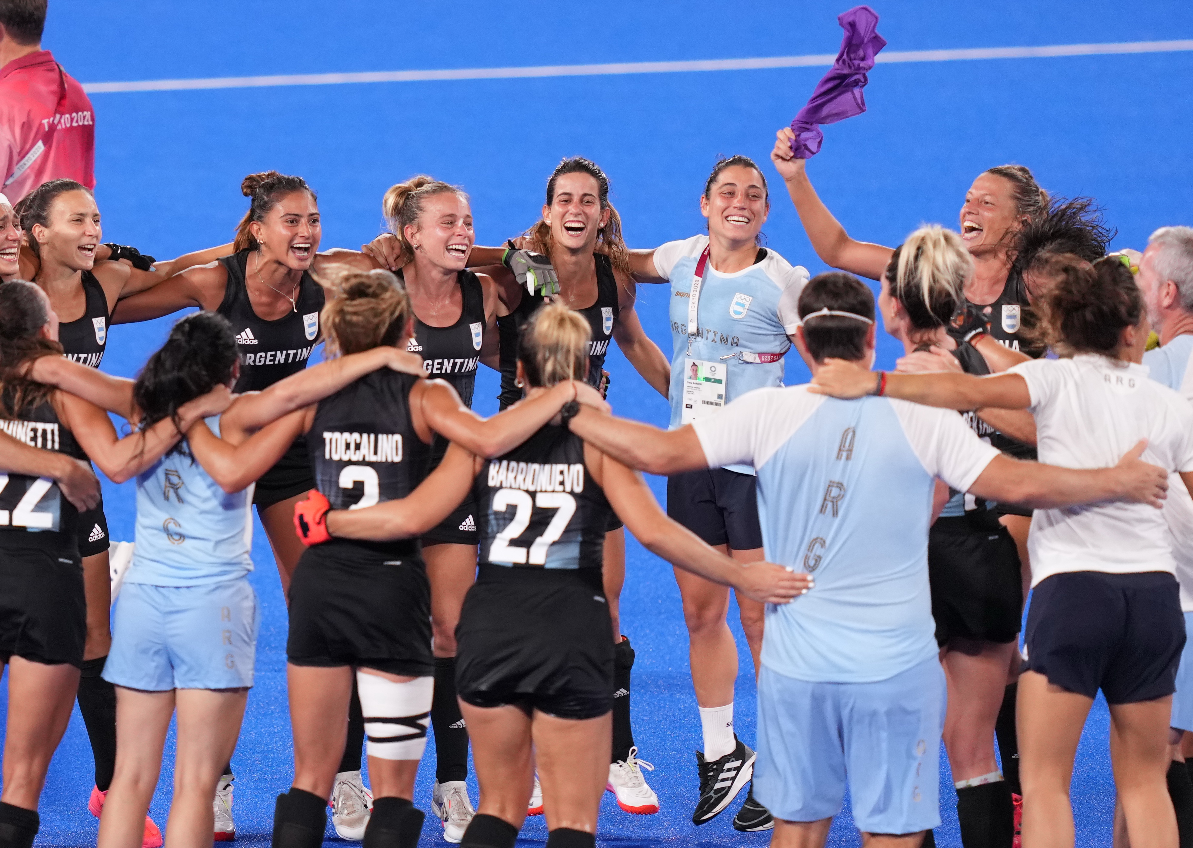 曲棍球——女子半决赛:阿根廷队晋级决赛