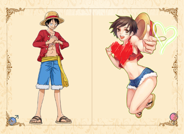 海贼王:当草帽团全员性转,娜美是高冷帅哥,山治这张我爱了