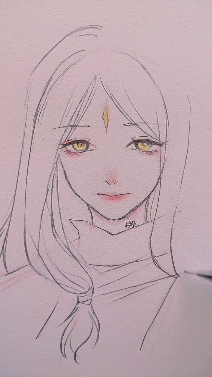 简笔教你画雨妈的头发,临摹不知原作者侵删