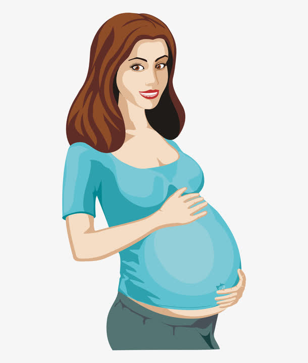 漫画大肚子孕妇的照片图片