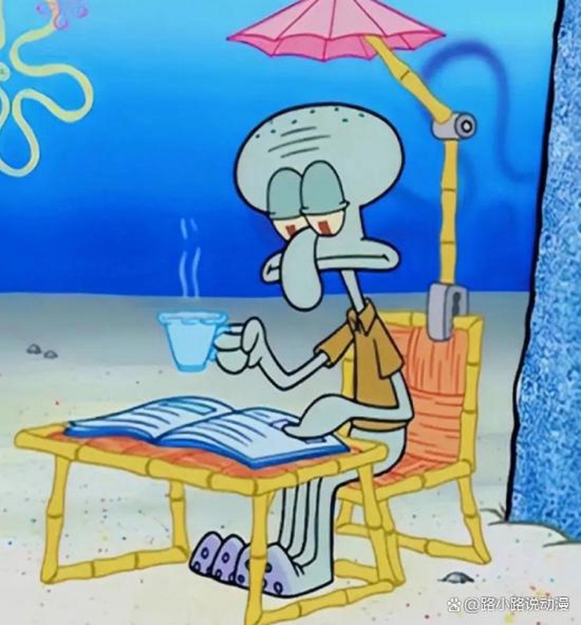 章鱼哥:蓝色的章鱼,海绵宝宝和派大星的邻居兼同事,傲慢自恋,喜欢吹奏