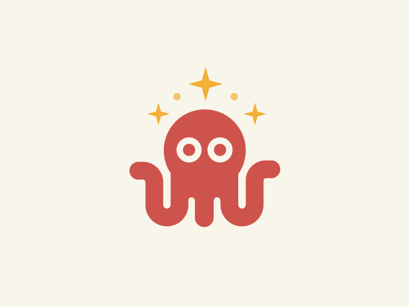 「分享」一组章鱼元素logo设计