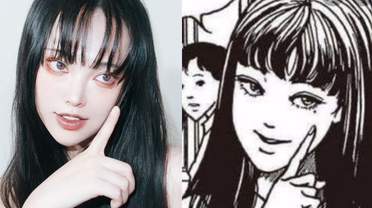 韩国美少女cos富江,凭高冷颜值恐怖感走红,网友却关注到她的手