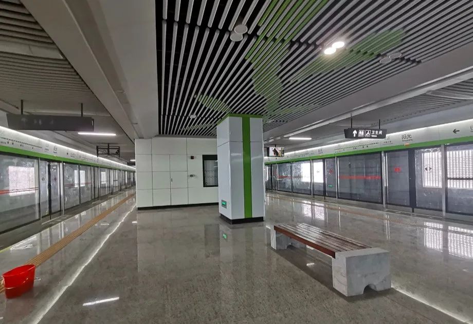 实拍!试运营前夕的长沙地铁3号线阳光站!