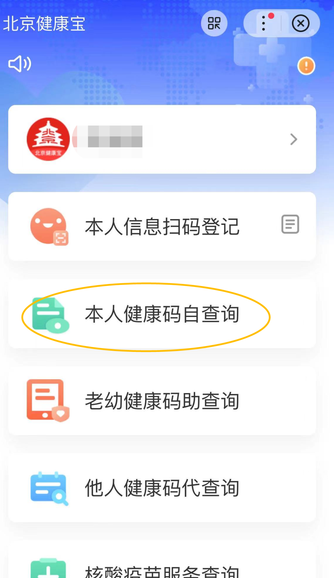 北京健康宝小程序图片