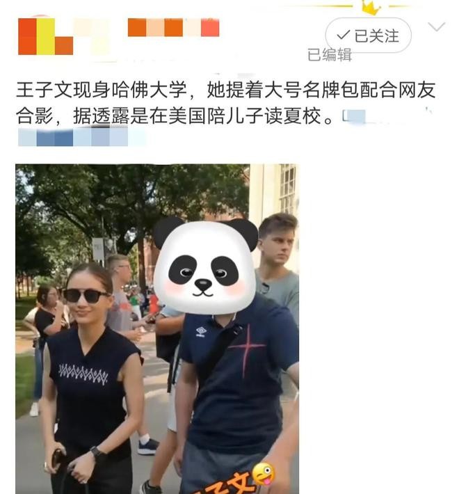 王子文和儿子合影图片