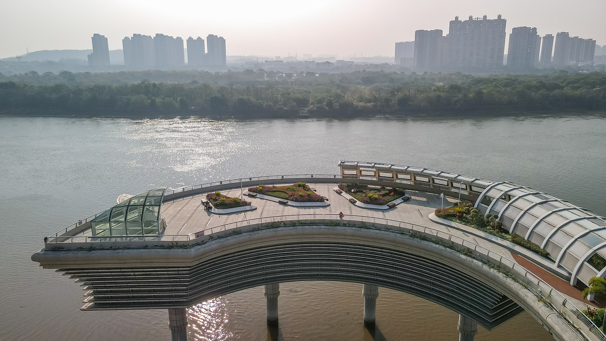 顺德城市新地标,航拍下的金凤凰广场,景观太震撼了