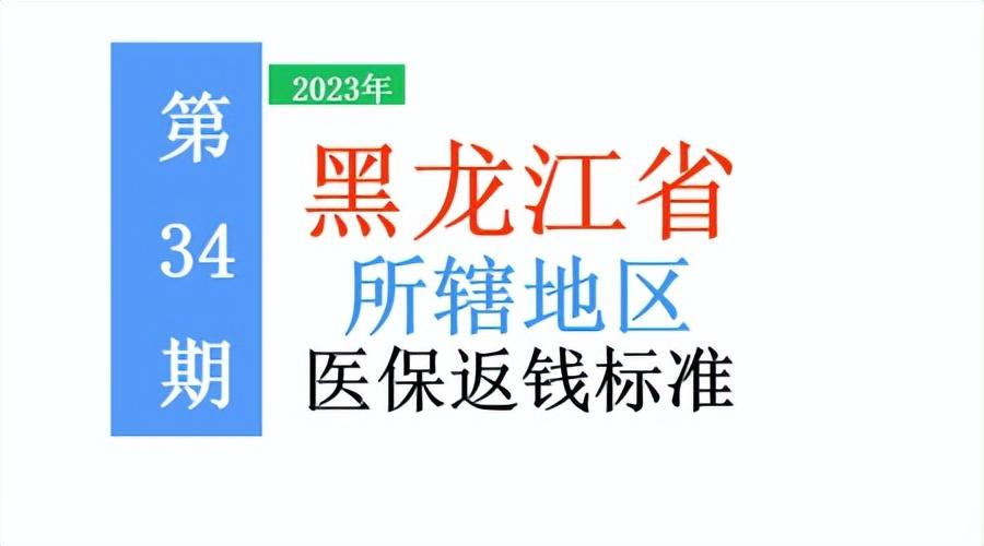 2023年黑龍江省調整醫保返錢政策所轄各市州的標準是多少