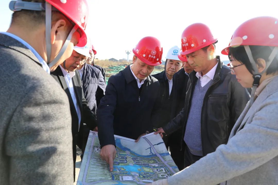 马林云检查钱塘江省管海塘安澜工程建设和浙江水院南浔校区筹建情况