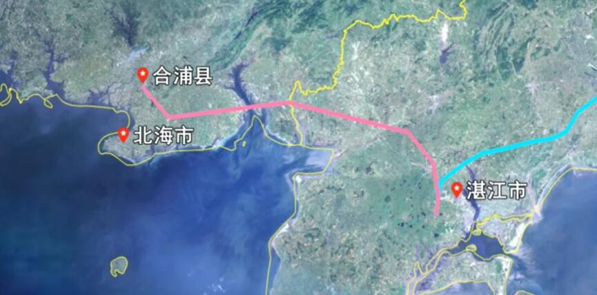 中央確定合湛高鐵線路走向,在北海,湛江設7站,預計年內開工