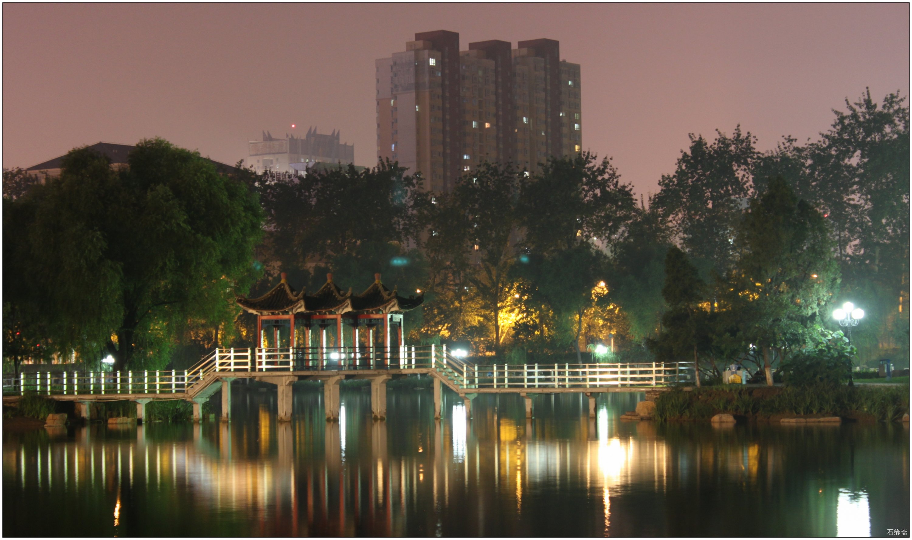 石家庄夜景照片图片